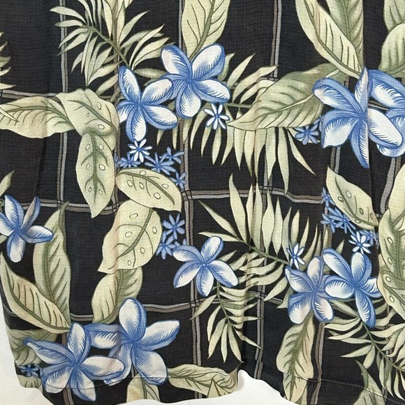 Tommy Bahama 100% Silk Hawaiian Shirt Mens XXL 2XL Green Floral Short Sleeve - Picture 7 of 11